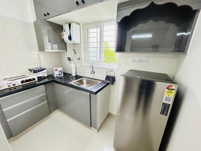 Kitchen Image of 650 Sq.ft 1 BHK Apartment / Flat for rent in Brookefield Bengaluru for Rs. 28999