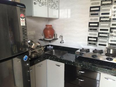 Kitchen Image of 754 Sq.ft 1 BHK Apartment / Flat for rent in Neumec Elegance, Lower Parel Mumbai for Rs. 75000