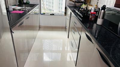 Kitchen Image of 1500 Sq.ft 3.5 BHK Apartment / Flat for rent in Kolshet Thane for Rs. 60000