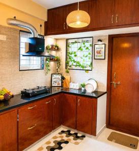 Kitchen Image of 1200 Sq.ft 2 BHK Apartment / Flat for rent in L I G Colony Indore for Rs. 21000