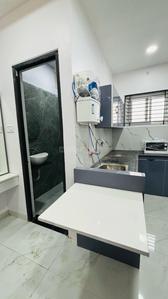 Kitchen Image of 1000 Sq.ft 1 RK Builder Floor for rent in Mahalakshmi Nagar Indore for Rs. 13000