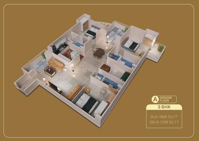 BHK 2200 Sqft Flat for sale at Borbari, Property ID 17893122
