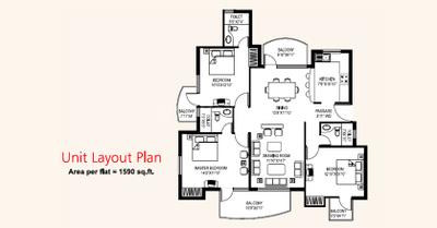 Image of 1200 Sq.ft 2 BHK Apartment / Flat for sale in RPS Savana, Sector 88, Faridabad for Rs. 9500000