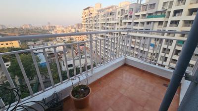 Balcony Image of 1050 Sq.ft 2 BHK Apartment / Flat for rent in Vedant Kingston Aura, Handewadi Pune for Rs. 30000