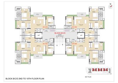 Image of 2475 Sq.ft 3 BHK Apartment / Flat for sale in Laxmi Azzaro, Gota, Ahmedabad for Rs. 12925000