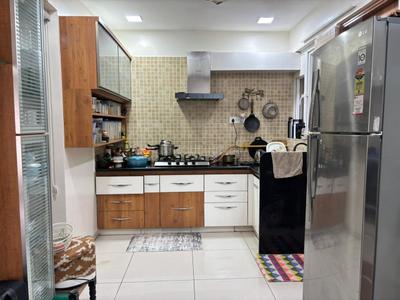 Kitchen Image of 978 Sq.ft 3 BHK Apartment / Flat for rent in Adani Amogha, Shantigram Ahmedabad for Rs. 38000