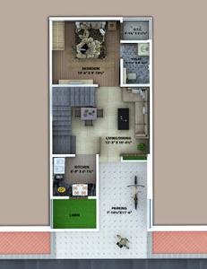 Floor Plan Image of 1150 Sq.ft 3 BHK Independent House for sale in Tulera Alwar for Rs. 3800000