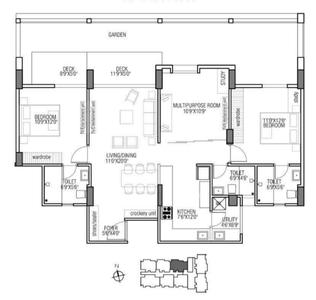 Image of 1712 Sq.ft 3 BHK Apartment / Flat for sale in Dasta Concerto, Sompura, Bengaluru for Rs. 20000000