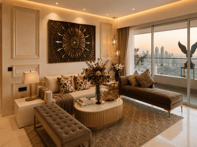 Living Room Image of 2500 Sq.ft 3.5 BHK Apartment / Flat for sale in Lokhandwala Minerva, Worli Mumbai for Rs. 149000000