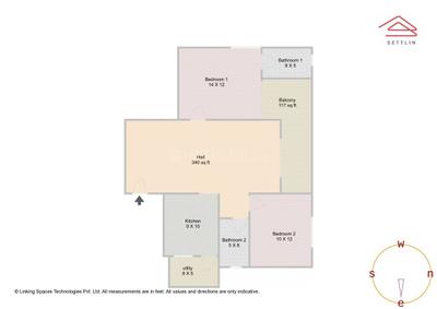 Image of 1344 Sq.ft 2 BHK Apartment / Flat for sale in Doddakannelli, Bengaluru for Rs. 19500000
