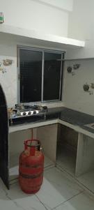 Kitchen Image of 432 Sq.ft 1 RK Builder Floor for rent in Gopin Somnath Residency, Choryasi Surat for Rs. 5000