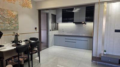 Kitchen Image of 1458 Sq.ft 2 BHK Apartment / Flat for sale in Status Sharan, Tragad Ahmedabad for Rs. 6500000