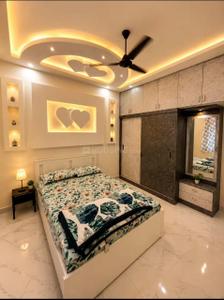 Bedroom Image of 1200 Sq.ft 3 BHK Apartment / Flat for rent in Thanisandra Bengaluru for Rs. 50000