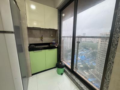 Kitchen Image of 480 Sq.ft 1 BHK Apartment / Flat for rent in Neminath Ocean View, Andheri West Mumbai for Rs. 60000
