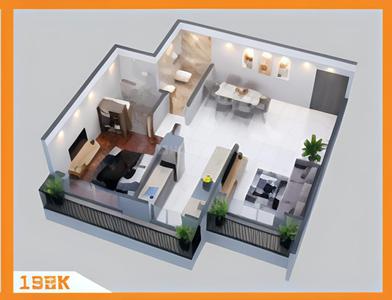 Image of 450 Sq.ft 1 BHK Apartment / Flat for sale in Kohinoor Uptown Kalyan, Kalyan West, Kalyan for Rs. 3200000