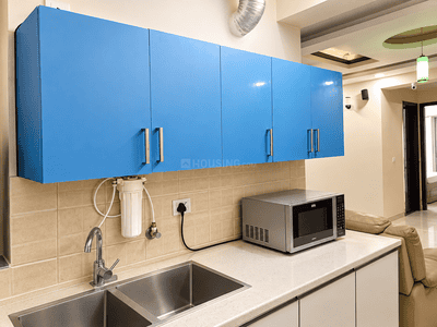 Kitchen Image of 1250 Sq.ft 2 BHK Apartment / Flat for rent in Swatantra Indraprastha Apartments, Sector 32 Faridabad for Rs. 32000