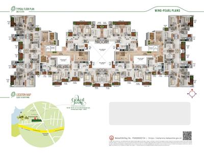 Image of 1150 Sq.ft 3 BHK Apartment / Flat for sale in Gokul Greens, KT Nagar, Nagpur for Rs. 7499000