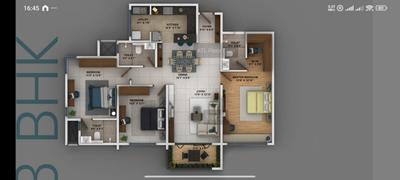 Image of 1900 Sq.ft 3 BHK Apartment / Flat for rent in Keya Around The Life, K R Puram, Bengaluru for Rs. 62000