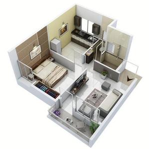 BHK 500 Sqft Flat for sale at Kharghar, Property ID 17697273