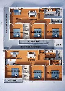 Image of 1750 Sq.ft 3 BHK Apartment / Flat for sale in VDO's Colony, Khammam for Rs. 8500000