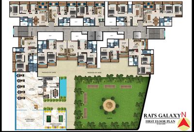 Image of 630 Sq.ft 1 BHK Apartment / Flat for sale in Rai Galaxy, Kalyan East, Kalyan for Rs. 4444444