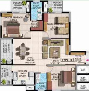 Image of 1273 Sq.ft 3 BHK Apartment / Flat for sale in 22 And Crest, Yeswanthpur, Bengaluru for Rs. 25000000