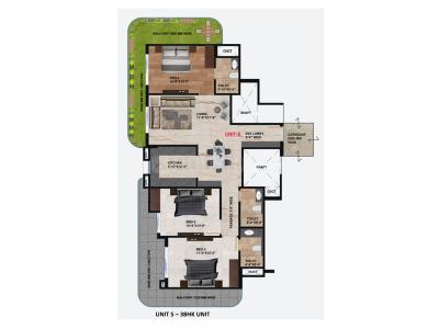 Image of 1986 Sq.ft 3 BHK Apartment / Flat for sale in Ompee Tower, Manesar, Gurgaon for Rs. 18500000