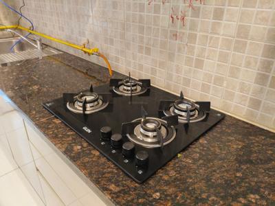 Kitchen Image of 1255 Sq.ft 2 BHK Apartment / Flat for rent in Godrej Woods, Sector 43 Noida for Rs. 75000