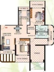 Image of 1240 Sq.ft 2 BHK Apartment / Flat for sale in Kharghar, Navi Mumbai for Rs. 14000000