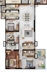 Image of 2038 Sq.ft 4 BHK Apartment / Flat for sale in Salt Lake City, Kolkata for Rs. 40000000