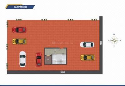 Floor Plan Image of 1023 Sq.ft 2 BHK Apartment / Flat for sale in Madipakkam Chennai for Rs. 9800000