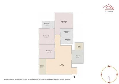 Image of 1498 Sq.ft 3 BHK Apartment / Flat for sale in Sobha Manhattan Towers Town Park Phase 1 W 4 And 5 by Sobha Limited, Yadavanahalli, Bengaluru for Rs. 20430000