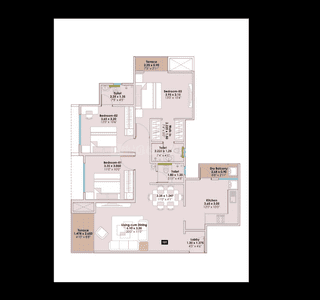 Image of 1503 Sq.ft 3 BHK Apartment / Flat for sale in Sentosa Edge, Punawale, Pune for Rs. 11264000