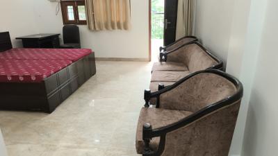 Bedroom Image of 600 Sq.ft 1 RK Builder Floor for rent in Malviya Nagar New Delhi for Rs. 29000