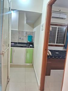 Kitchen Image of 650 Sq.ft 1 BHK Apartment / Flat for rent in Deveshi HRS Heritage, Rajendra Nagar Indore for Rs. 13500