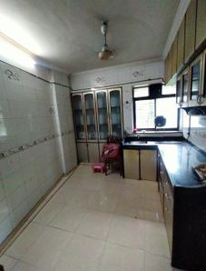 Kitchen Image of 600 Sq.ft 1 BHK Apartment / Flat for rent in Thane East Thane for Rs. 27000