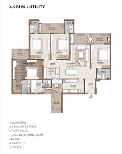 Image of 2137 Sq.ft 3.5 BHK Apartment / Flat for sale in Smartworld One DXP, Sector 113, Gurgaon for Rs. 31999999