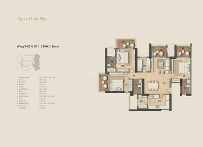 1100 Sqft BHK Flat for sale in Lodha Lumis Wadala, Mumbai