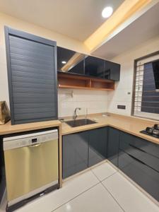 Kitchen Image of 1600 Sq.ft 3 BHK Apartment / Flat for rent in Darshanam Club Life, Undera Vadodara for Rs. 55000