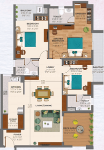 Image of 1408 Sq.ft 3 BHK Apartment / Flat for sale in Ashiana Amarah, Sector 93, Gurgaon for Rs. 24500000