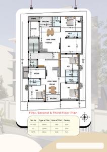 Floor Plan Image of 1353 Sq.ft 3 BHK Apartment / Flat for sale in Madipakkam Chennai for Rs. 10800000
