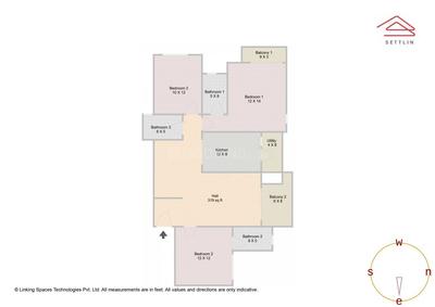Image of 1692 Sq.ft 3 BHK Apartment / Flat for sale in Brigade Sanctuary by Brigade Enterprises Ltd, Yamare, Bengaluru for Rs. 24800000