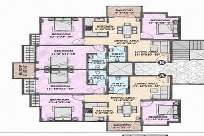 Image of 1025 Sq.ft 2 BHK Apartment / Flat for sale in Lalmati, Guwahati for Rs. 4600000