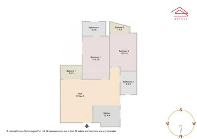 Image of 1235 Sq.ft 2 BHK Apartment / Flat for sale in AWHO Sandeep Vihar by Army Welfare Housing Organisation, Kannamangala - Whitefield Hoskote Road, Bengaluru for Rs. 15800000