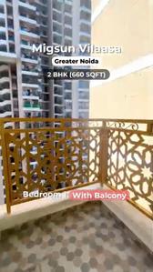 Balcony Image of 500 Sq.ft 2 BHK Apartment / Flat for sale in Migsun Vilaasa, Eta II Greater Noida for Rs. 5600000