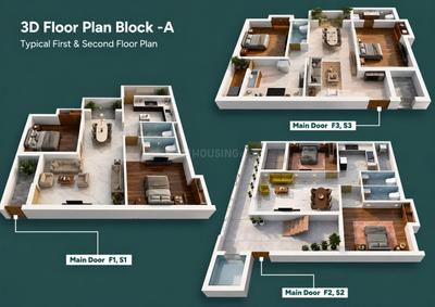 Image of 1455 Sq.ft 3 BHK Apartment / Flat for sale in Sembakkam, Chennai for Rs. 10185000