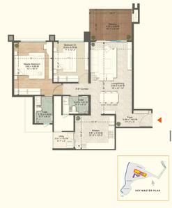Image of 1337 Sq.ft 2 BHK Apartment / Flat for sale in Bramhacorp Sun Valley Phase 1, Bavdhan, Pune for Rs. 10600000