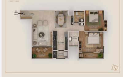 Image of 1606 Sq.ft 3 BHK Apartment / Flat for sale in Anshu Sudhir Regency, Shivaji Nagar, Pune for Rs. 30700000