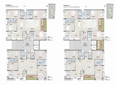 Image of 2743 Sq.ft 3 BHK Apartment / Flat for sale in Vesu, Surat for Rs. 17280900