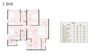 Image of 1100 Sq.ft 2 BHK Apartment / Flat for sale in Gawdewadi, Pune for Rs. 7600000